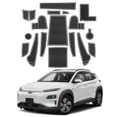 LFOTPP Car Door Groove Mat for Kona EV Kona Elektro 2020 2021 2022 Car Gate Slot Cup Mat Auto Interior Kona EV Accessories 2022
